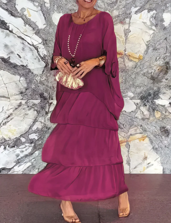 Caroline | Robe Maxi Fluide – Élégance Sans Effort