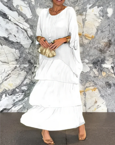 Caroline | Robe Maxi Fluide – Élégance Sans Effort