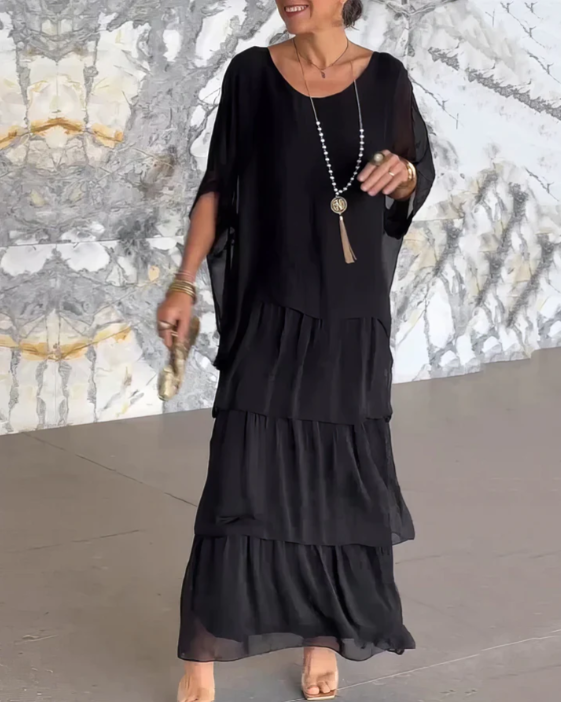 Caroline | Robe Maxi Fluide – Élégance Sans Effort