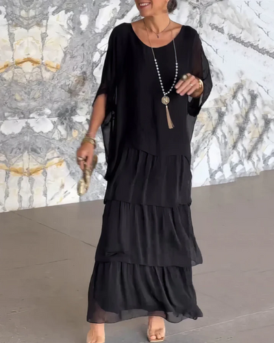 Caroline | Robe Maxi Fluide – Élégance Sans Effort