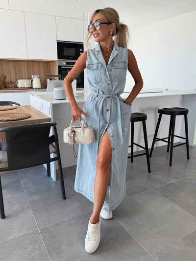 Giovanna | Maxi Abito in Denim