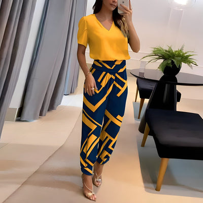Florence™ - Ensemble Tendance avec Blouse et Pantalon