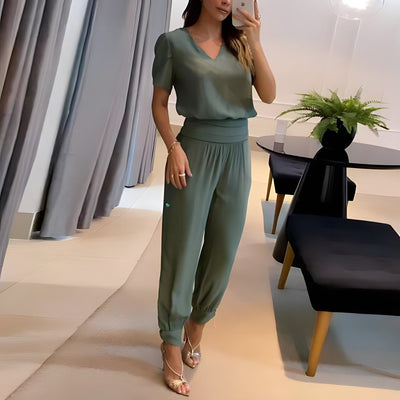Florence™ - Ensemble Tendance avec Blouse et Pantalon