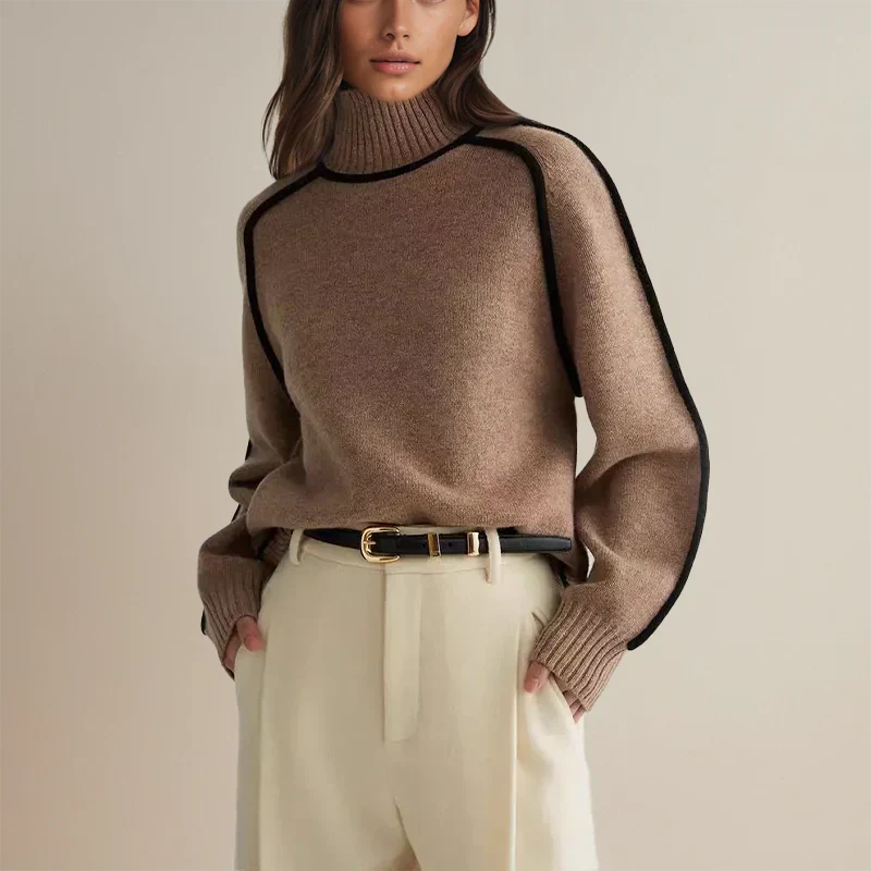 Juliette™ | Pull Chic à Col Roulé