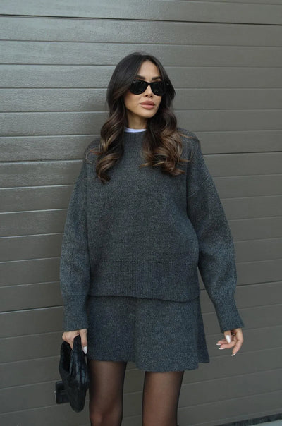 Helena - Knitted skirt Jumper (top + skirt)