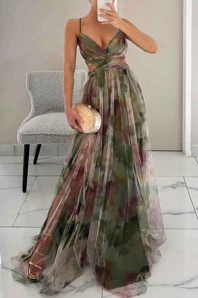 Joséphine – Robe Maxi Envoûtante à Imprimé Floral