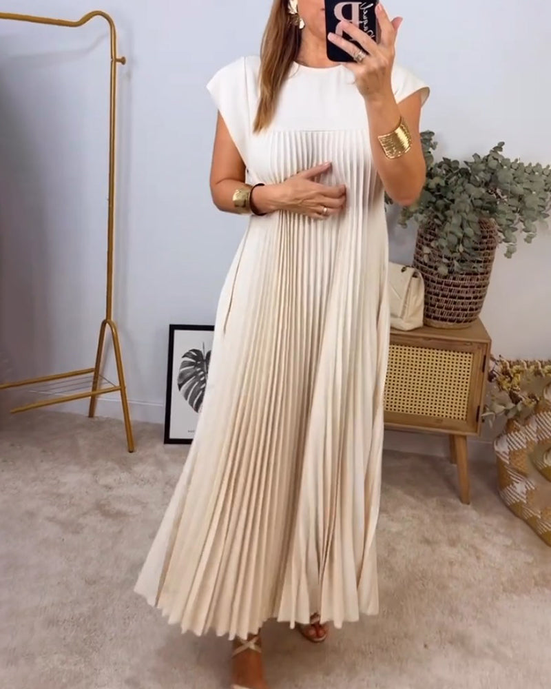 Élodie | Robe Maxi Plissée