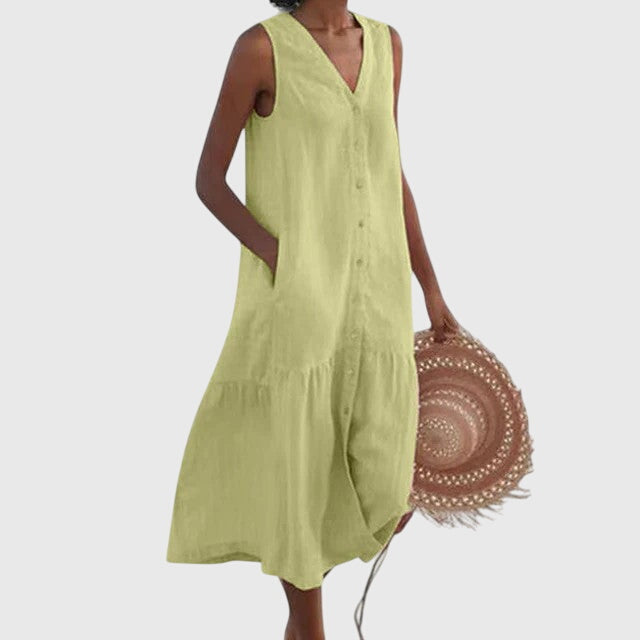 Chic & Flattering V-Neck Dress for Women | Anna