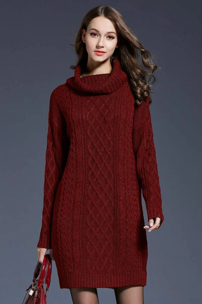 Marie | Robe Élégante en Maille Torsadée