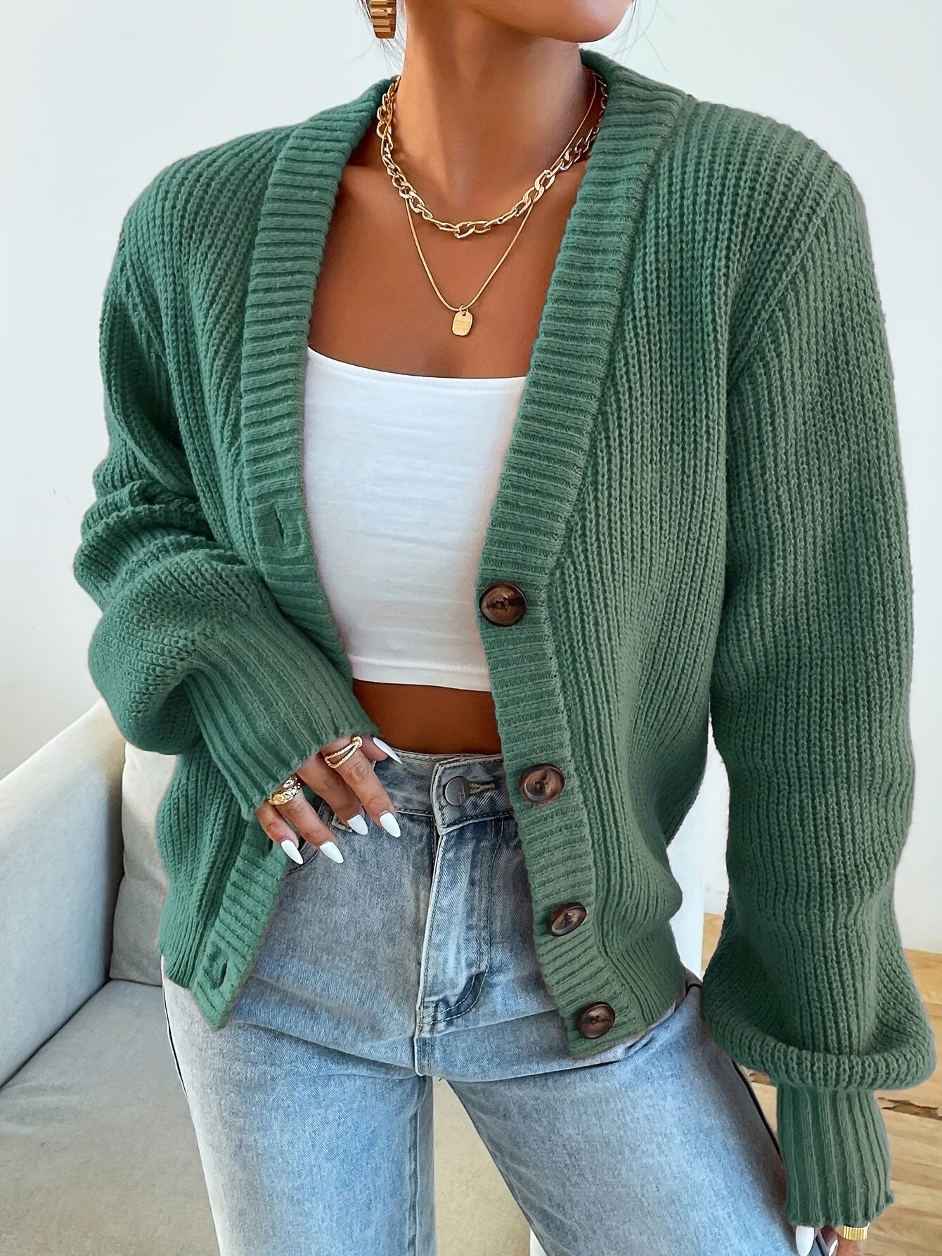 Zoe | Button-down Knit Cardigan