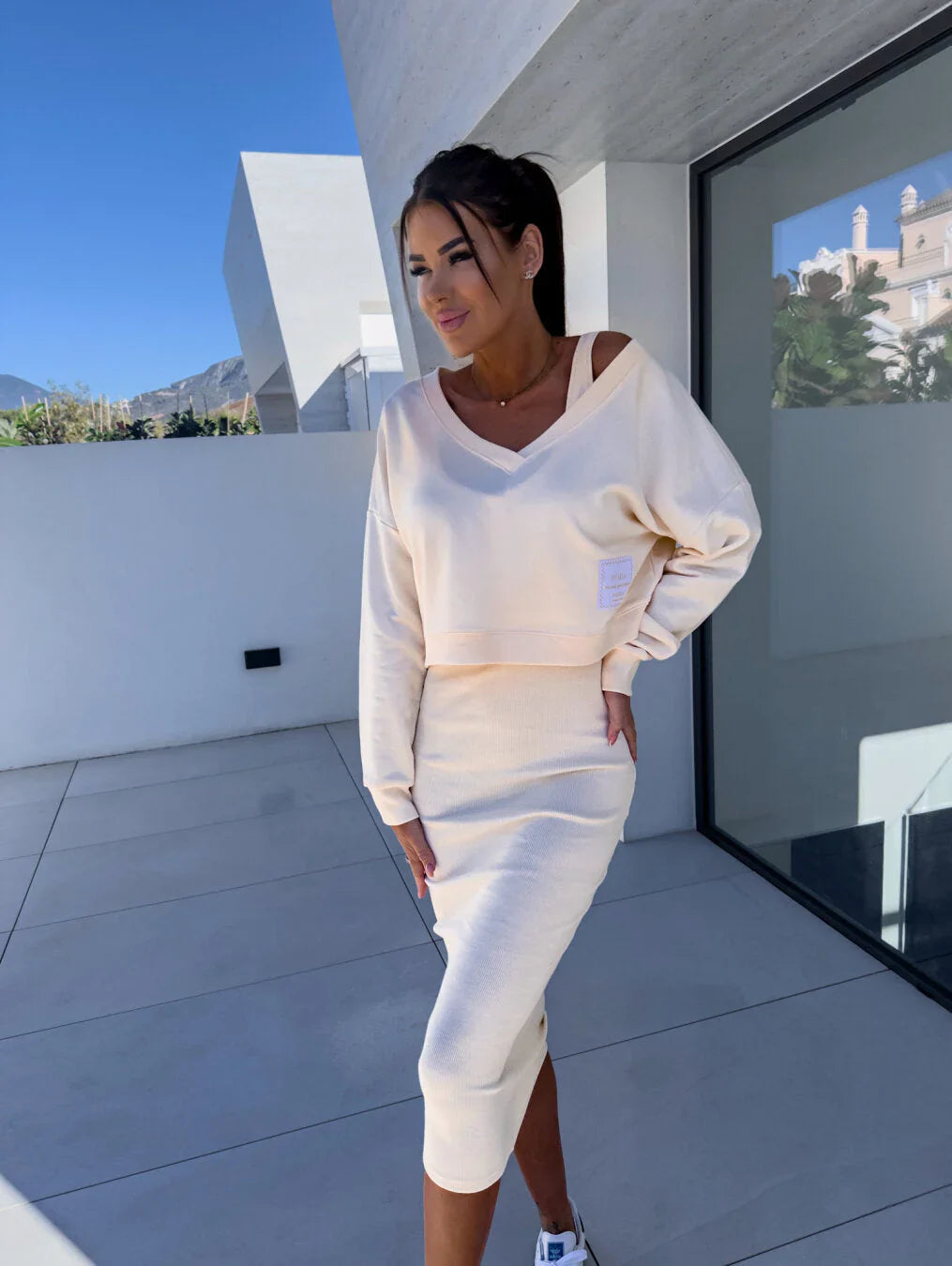 Sophie - Ensemble décontracté de sweat-shirt et robe