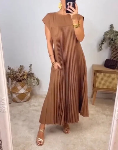 Élodie | Robe Maxi Plissée