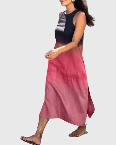 Sleeveless dress with a gradient