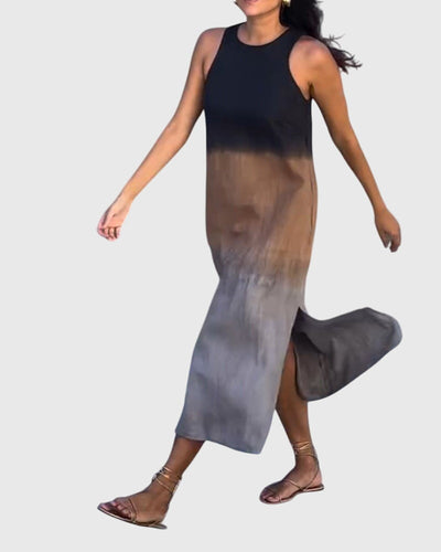 Sleeveless dress with a gradient