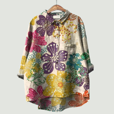 Blomstret damebluse | Glad, lett og behagelig