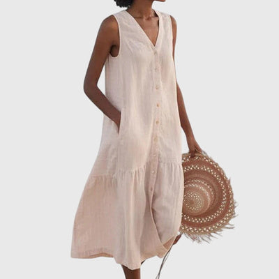 Chic & Flattering V-Neck Dress for Women | Anna