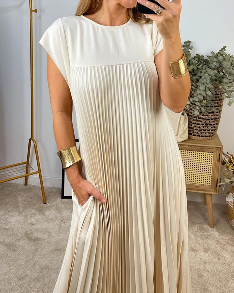 Élodie | Robe Maxi Plissée