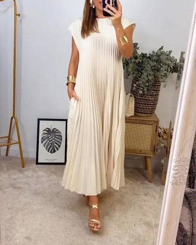 Élodie | Robe Maxi Plissée