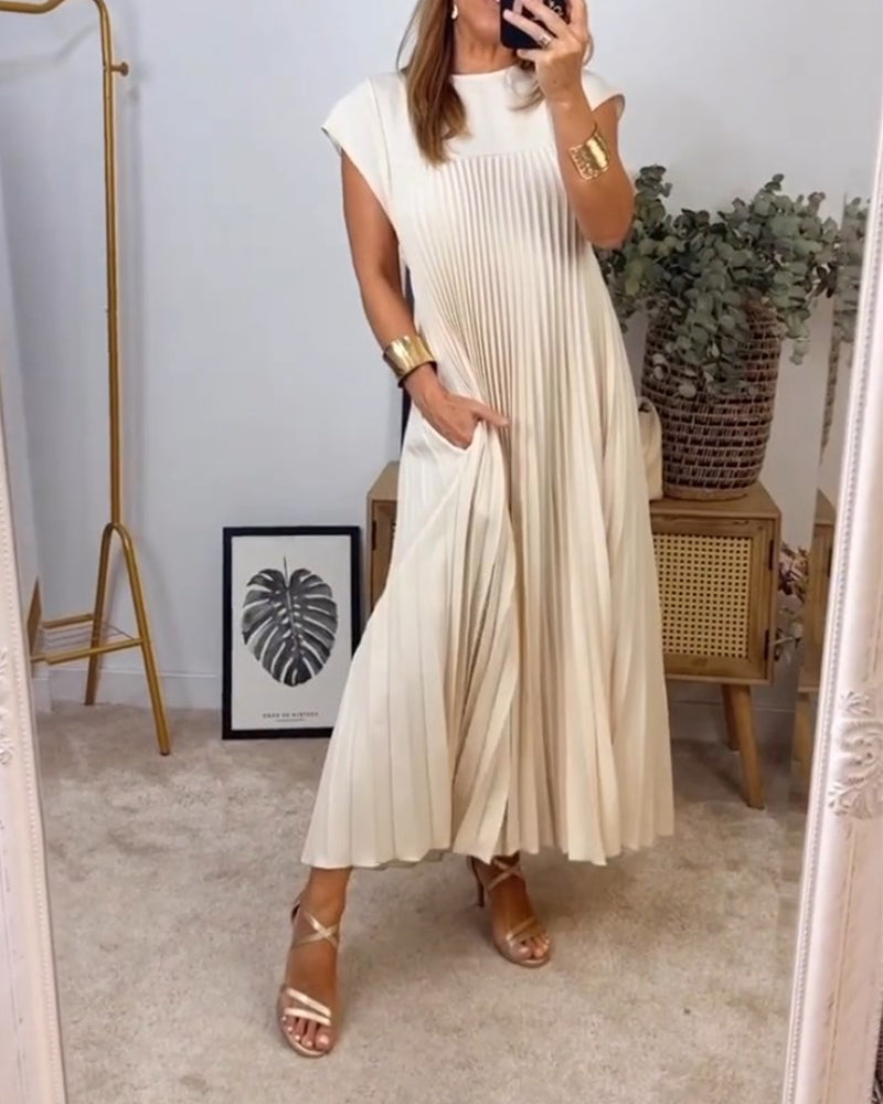 Élodie | Robe Maxi Plissée