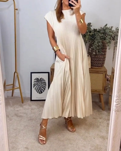 Élodie | Robe Maxi Plissée