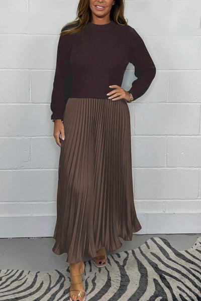 Camille - Body avec pullover et jupe plissée