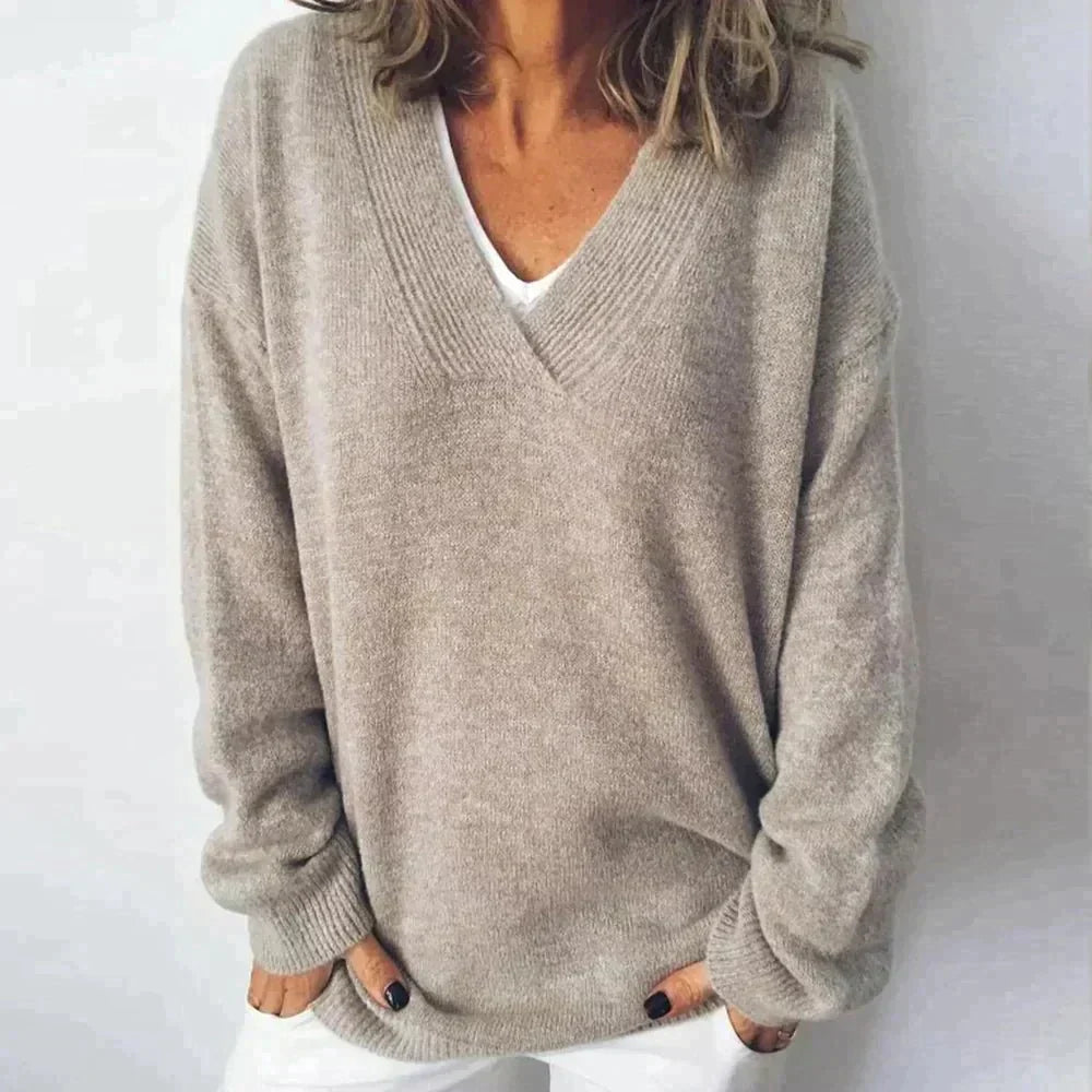 Miriam - Accogliente maglione con scollo a V