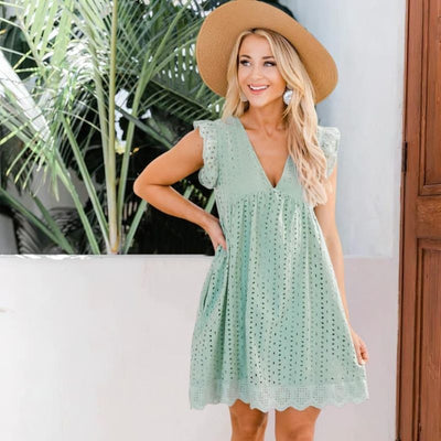 Élise | Robe d'Été en Broderie Anglaise – Légère & Élégante
