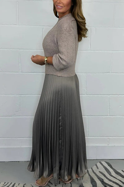 Camille - Body avec pullover et jupe plissée