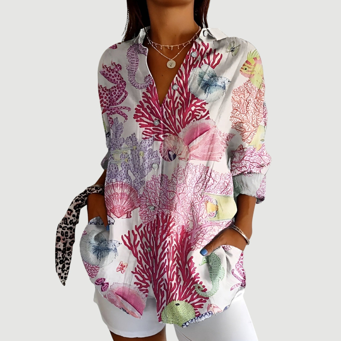 Elin™ | Bluse med fargerikt design