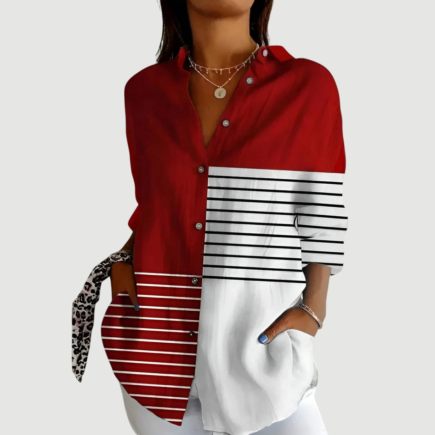 Ågot™ | Bluse med fargerikt design