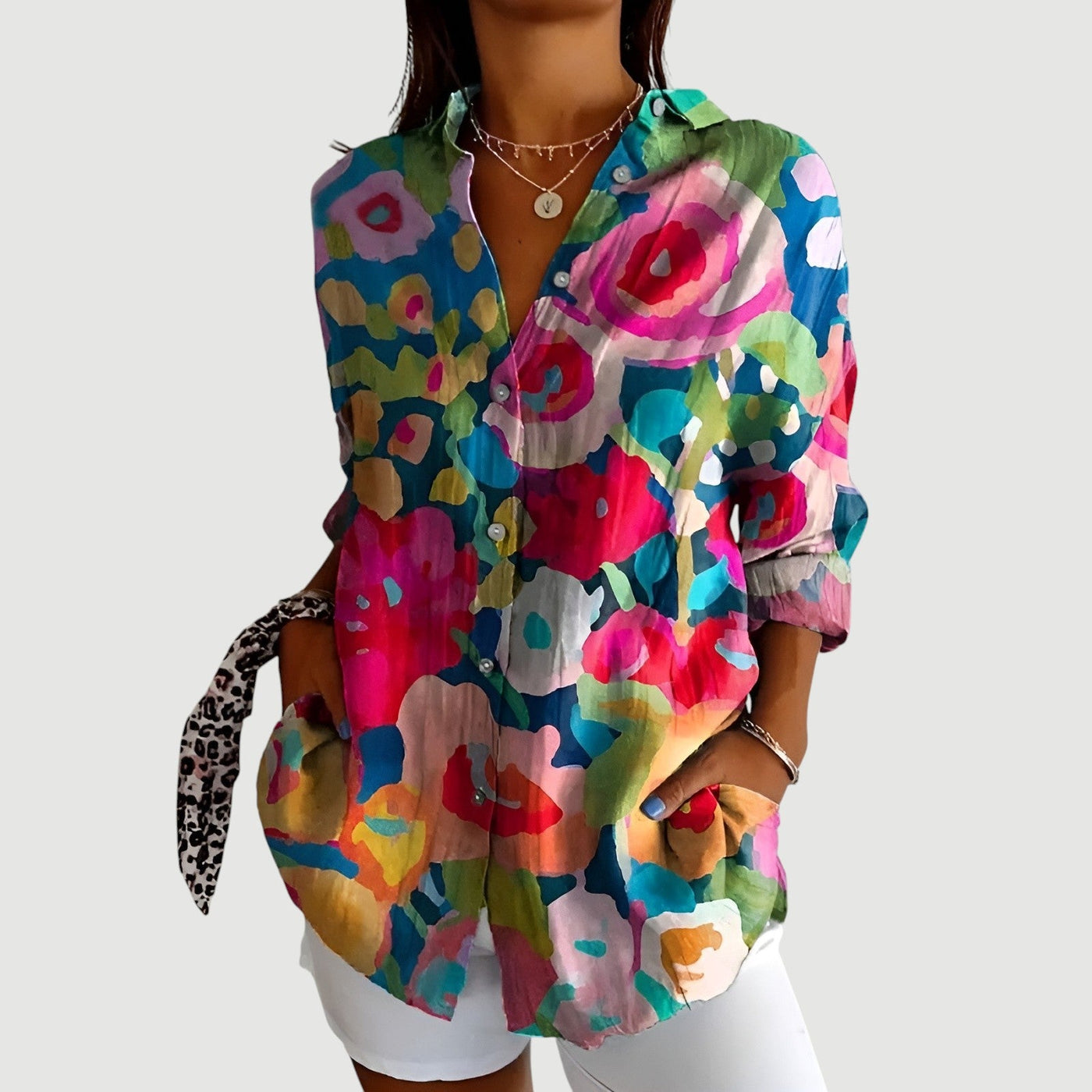 Anna™ | Bluse med fargerikt design