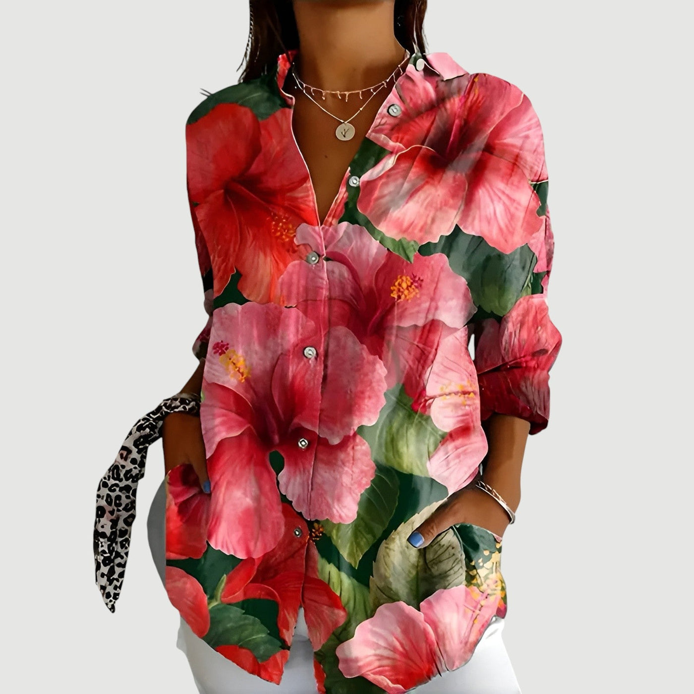 Thea™ | Bluse med fargerikt design