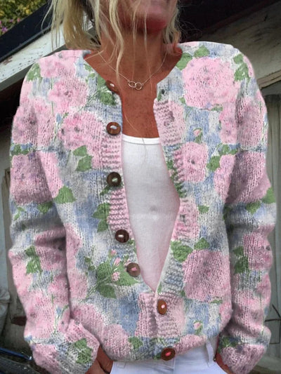 Florine™ | Gilet Élégant à Imprimé Fleuri