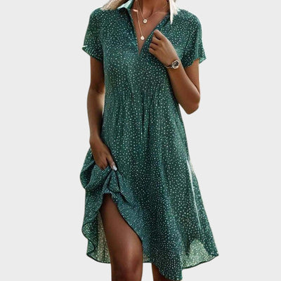 Juliette robe midi à pois