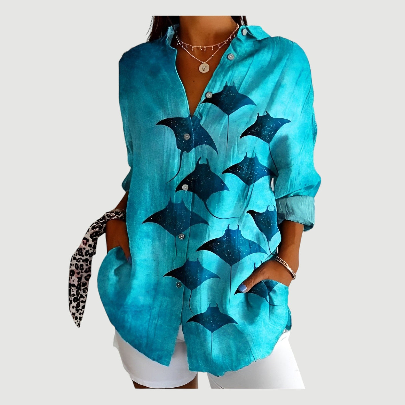 Grethe™ | Bluse med fargerikt design