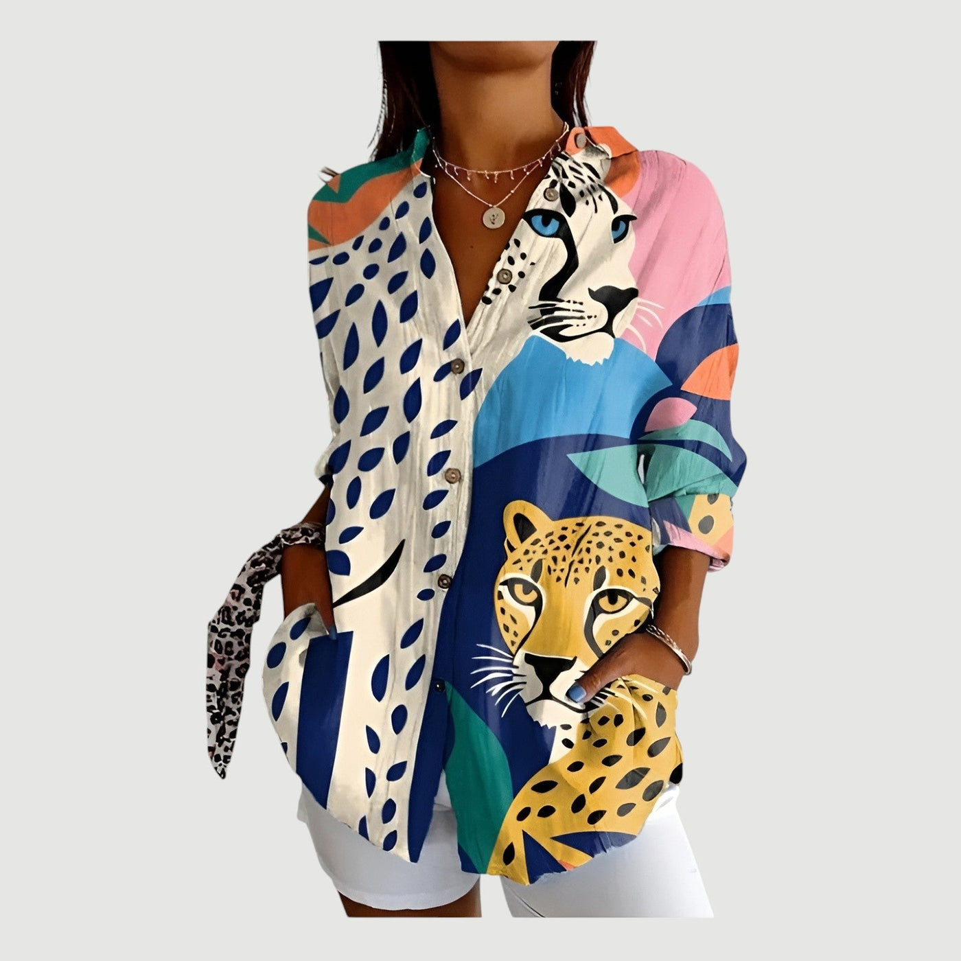 Solveig™ | Bluse med fargerikt design