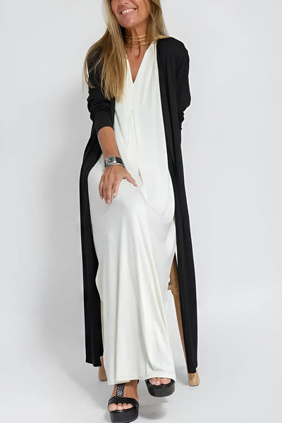 Gabrielle - Robe longue élégante + cardigan assorti OFFERT