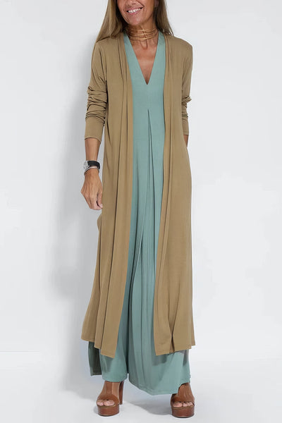 Gabrielle - Robe longue élégante + cardigan assorti OFFERT